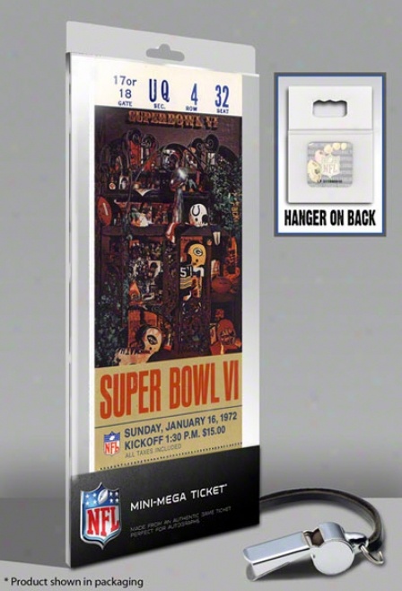 Dallas Cowboys Super Bowl Vi Mini-mega Ticket