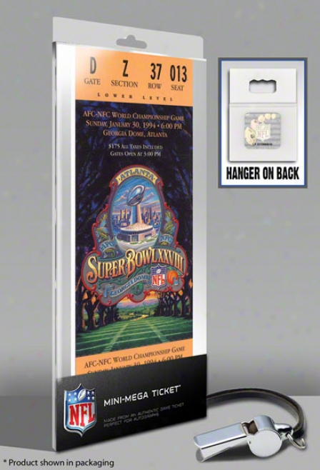 Dallas Cowboys Super Bowl Xxvii Mini-mega Ticket