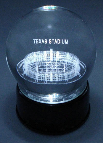 Dallas Cowboys Texas Stadium Musical Cryqtal Ball