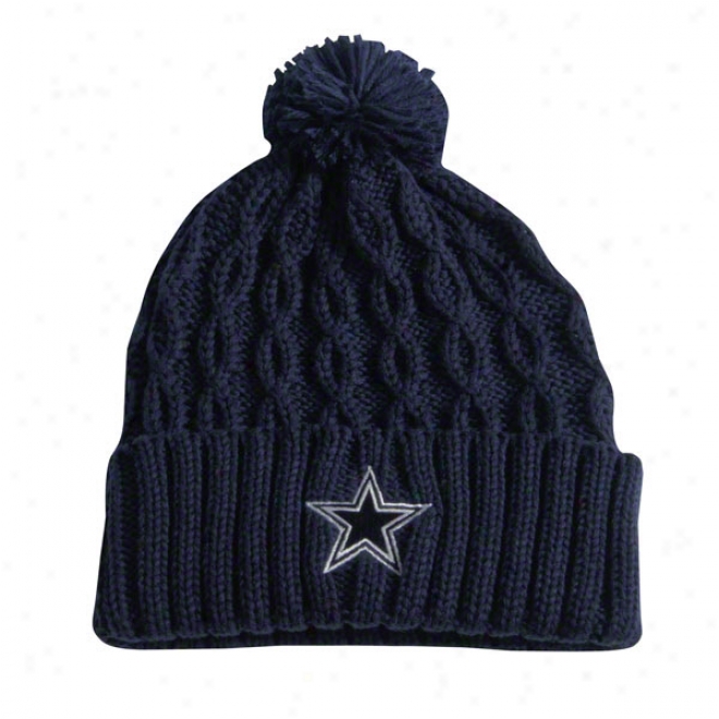 Dallas Cowboys Women's Mineral Wells Navy Knkt Hat