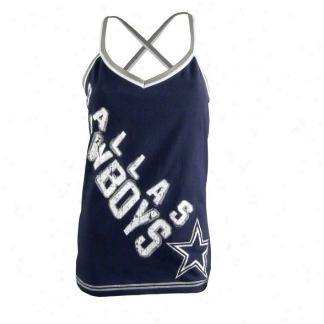 Dallas Cowboys Women's Navy Cheer Tank Top