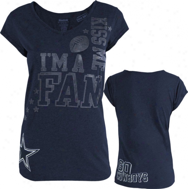 Dallas Cowboys Women's Ships of war Fan Diva Kiss Me Tee