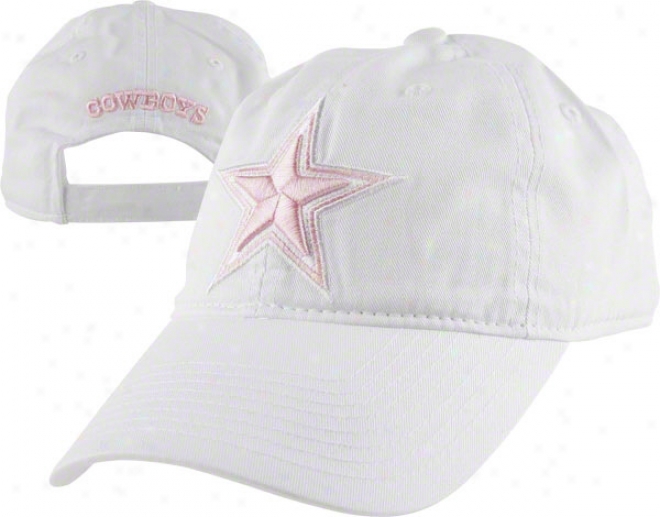 Dallas Cowboys Women's Rus White Adjustable Hat