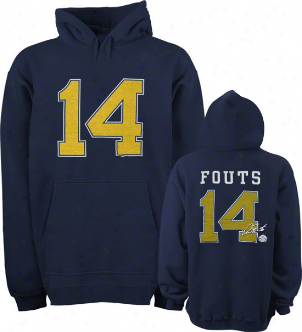 Dan Fouts San Diego Chargers Navy Hall Of Fame Name & Number Cucullate Sweatshirt