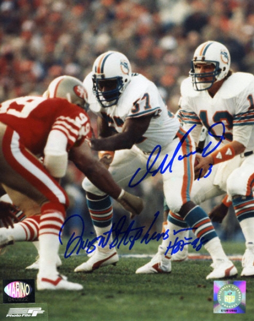 Dan Marino & Dwight Stephenson 8x10 Autographed Photograph