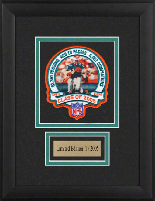 Dan Marino Framed Hall Of Fame Patch Emblem With Engraved Nameplate