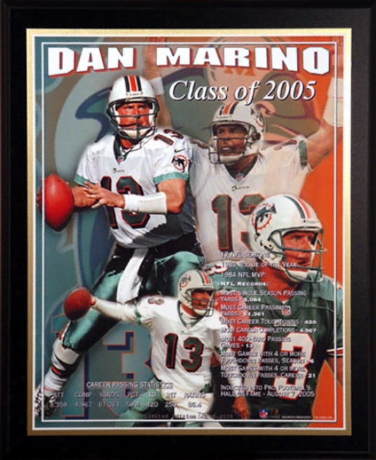 Dan Marino Hall Of Fame 2005 Healy Plaque