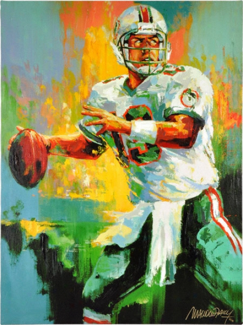 Dan Marino Miami Dolphins Artist Enhanced 36x48 Giclee