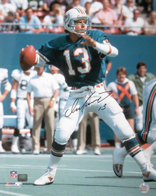 Dan Marino Miami Dolphins - Passing - Autographed 16x20 Photograph