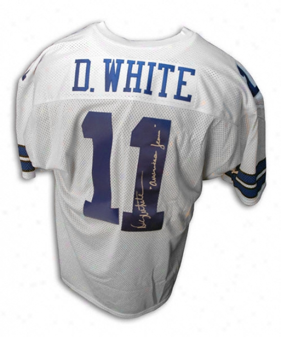 Danny White Autographed White Throwback Jersey With ''america's T3am'' Inscription