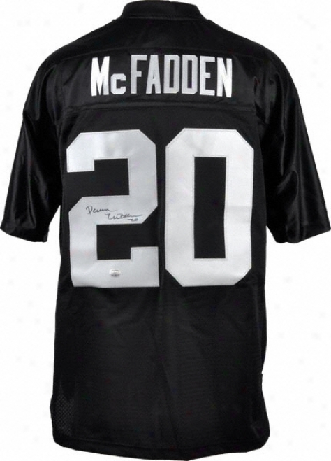 Darren Mcfadden Autographed Jersey  Details: Oakland Raiders, Reebok Eqt Jersey