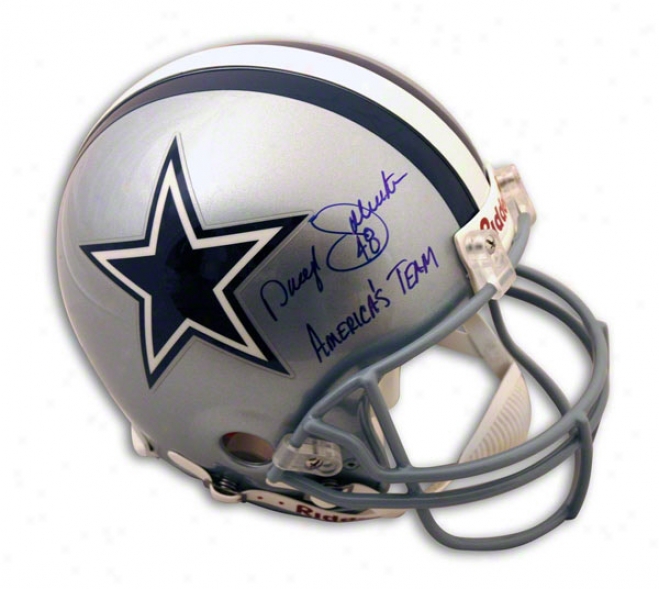 Daryl &quotmoose&quot Johnston Dallas Cowboys Autographed Proline Helmet Inscribed Americas Team