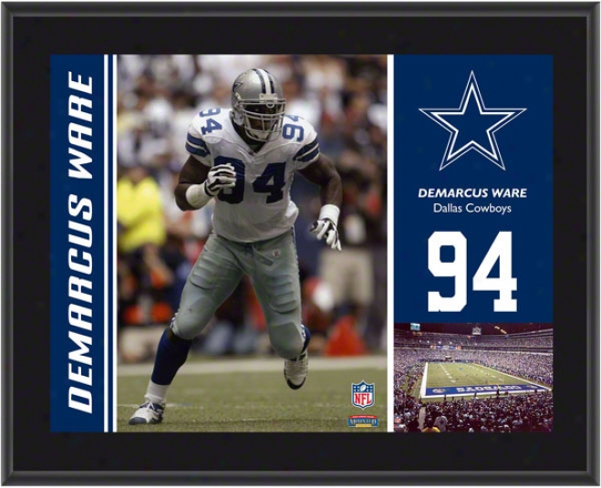 Demarcus Ware Plaque  Details: Dallas Cowboys, Sublimated, 10x13, Nfl Plaque
