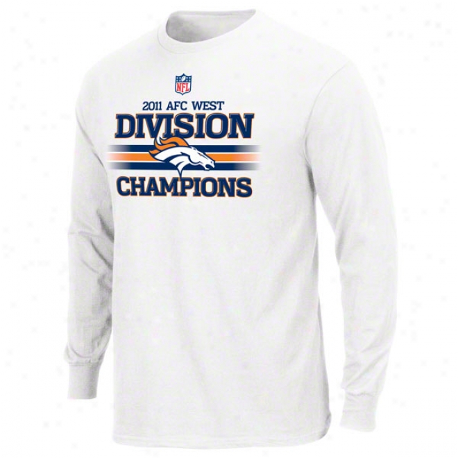 Denver Broncos 2011 Afc West Division Champions Official Locker Room Long Sleeve T-shirt