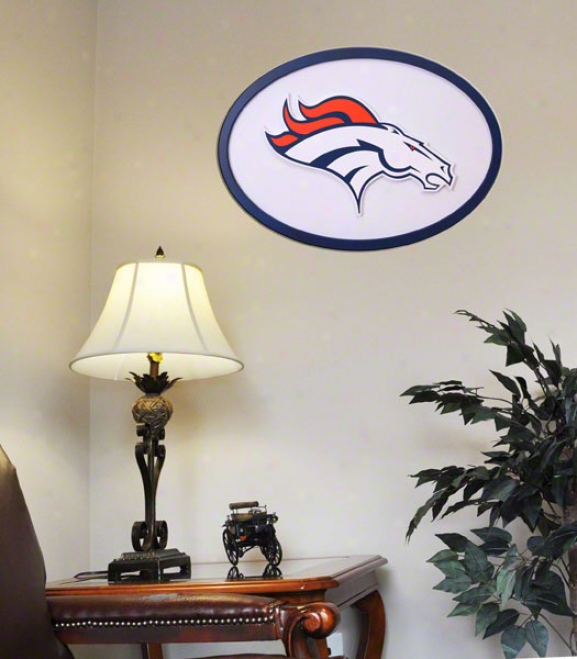 Denver Broncos 31 Inch Logo Wall Art