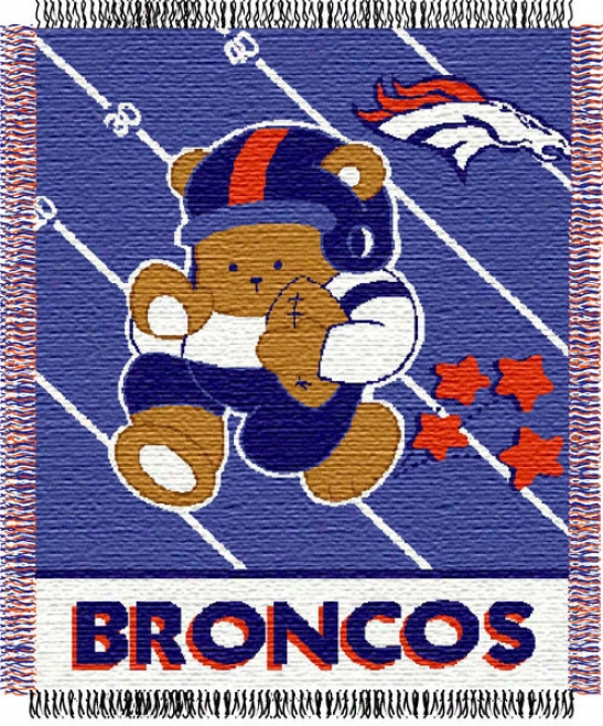 Denver Broncos 36x46 Baby Triple Woven Jacquard Throw