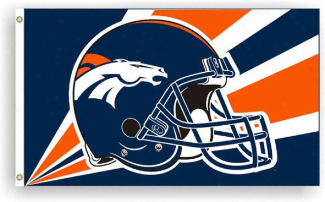 Denver Broncos 3x5 Helmet Hang loose