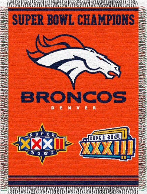 Denver Broncos 48x60 Commemorative Tapestry Throw