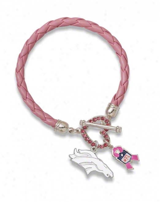 Denver Broncos Breast Cancer Awareness Bracelet