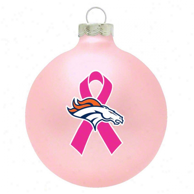 Denver Broncos Breast Cancer Awareness Pink Ornament