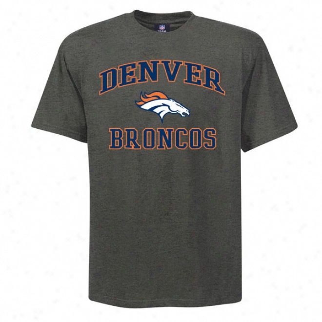 Denver Broncos Charcoal Heart And Disembodied spirit Ii T-shirt