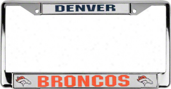 Denver Broncos Chrome License Dish Frame