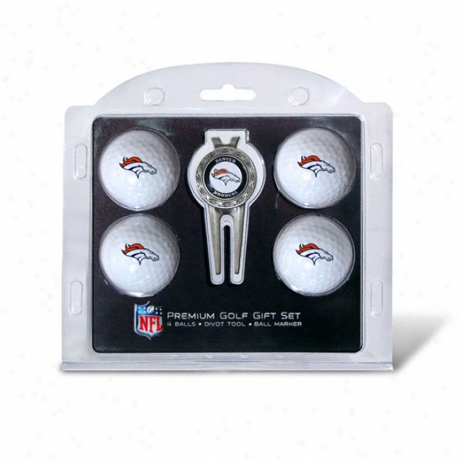 Denver Broncls Divot Tool & Ball Set