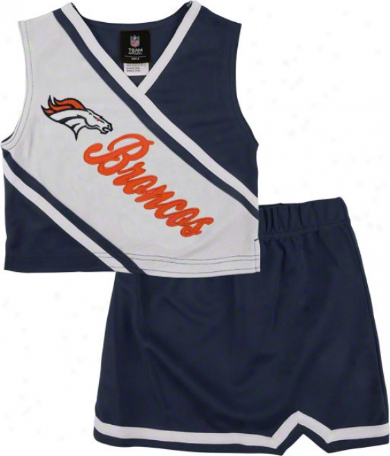 Denver Broncos Girl's 4-6 Two-piece Cheerleader Set