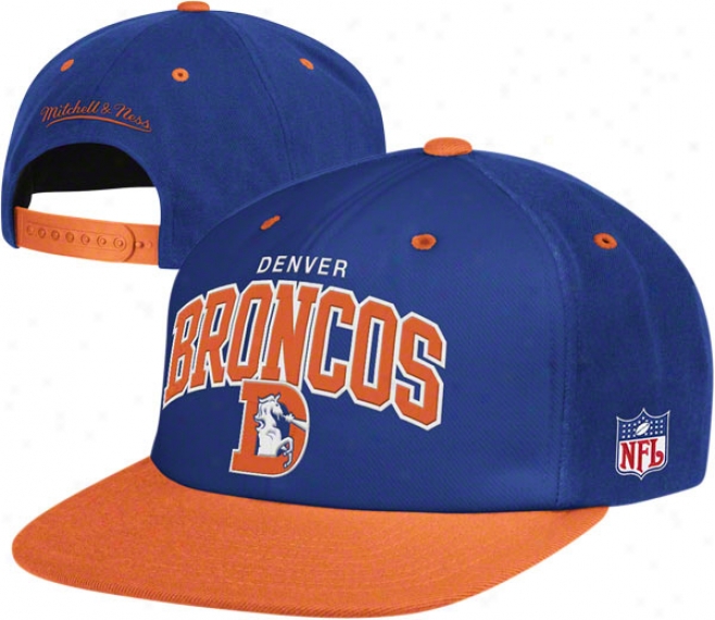 Denver Broncos Mitchell & Ness Throwbzck Arch W/logo Snapback Hat