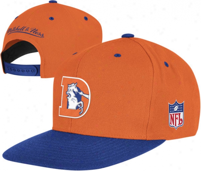 Denver Broncos Mitchell & Ness Throwback Standard 2 Tone Adjustable Snapback Hat