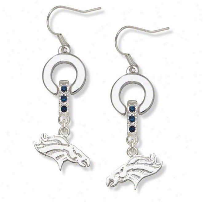 Denver Broncos Mvp Crystal Earrings