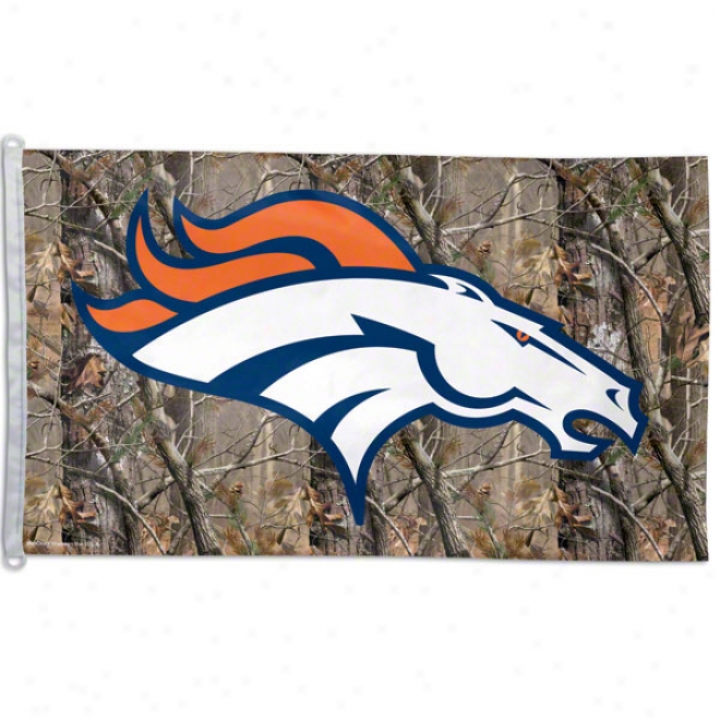 Denver Broncos Realtree 3x5 Flag