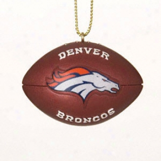 Denver Broncos Resin Football Ornament