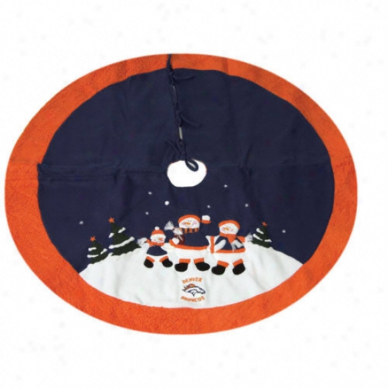 Denver Broncos Snowman Tree Skirt