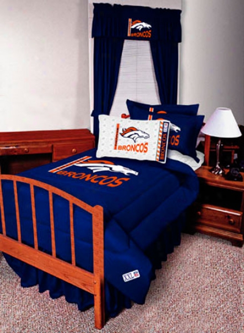 Denver Broncos Twin Bedskirt