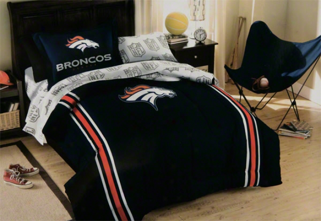 Denver Broncos Twin Comforter Set