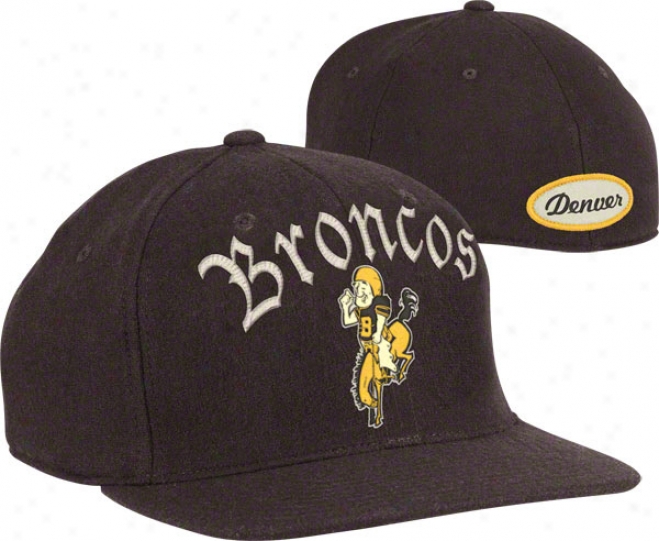 Denver Broncos Vintage Hat: Melton Wool Lifestyle Flat Shore Flex Hat