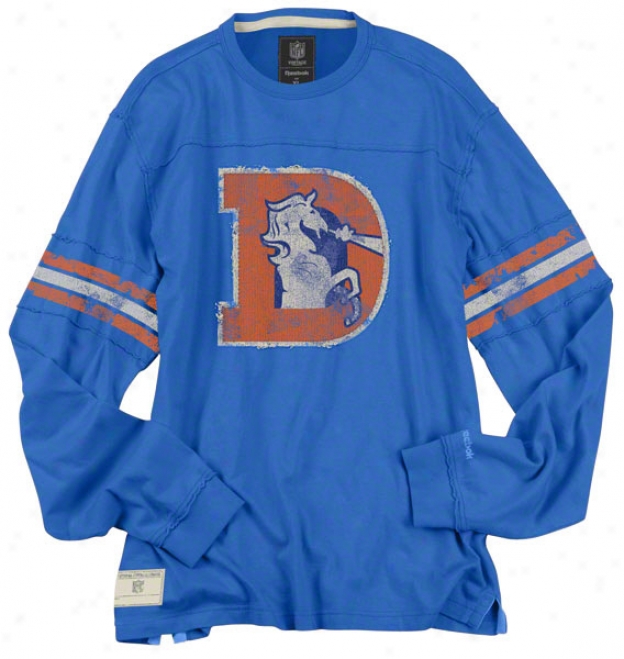 Denver Broncos Vintage Long Sleevee Appliqu Jersey Crew