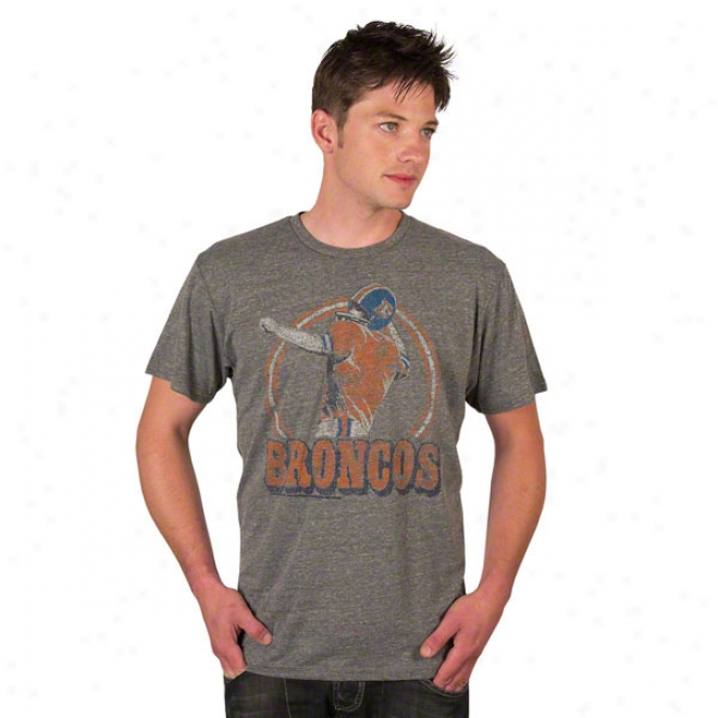 Denver Broncos Vintage Player Image Tri-blend T-shirt