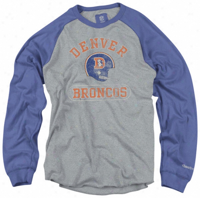 Denver Broncos Vintage Raglan Long Sleeve Crew