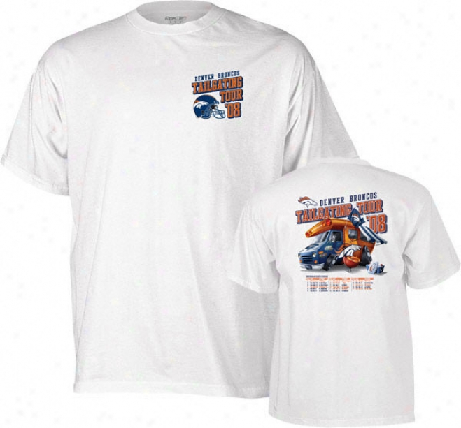 Denver Broncos -white- 2008 Tailgating Tour T-shirt