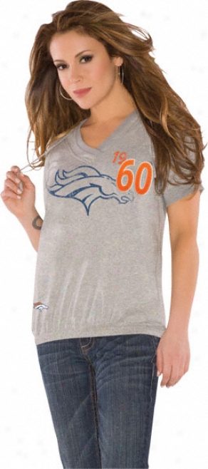Denver Broncos Women's Heather Grey All Star Hoodie From Touch By Alyssa Milano