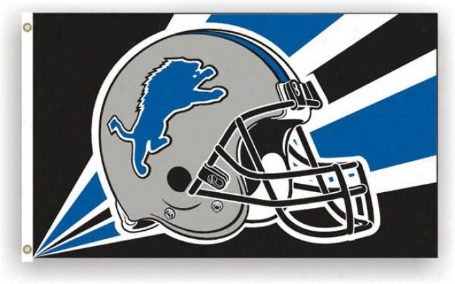 Detroit Lions 3x5 Helmet Flag