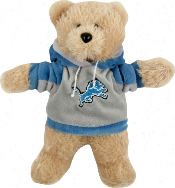 Detroit Lions 8&quot Fuzzy Hoody Bear