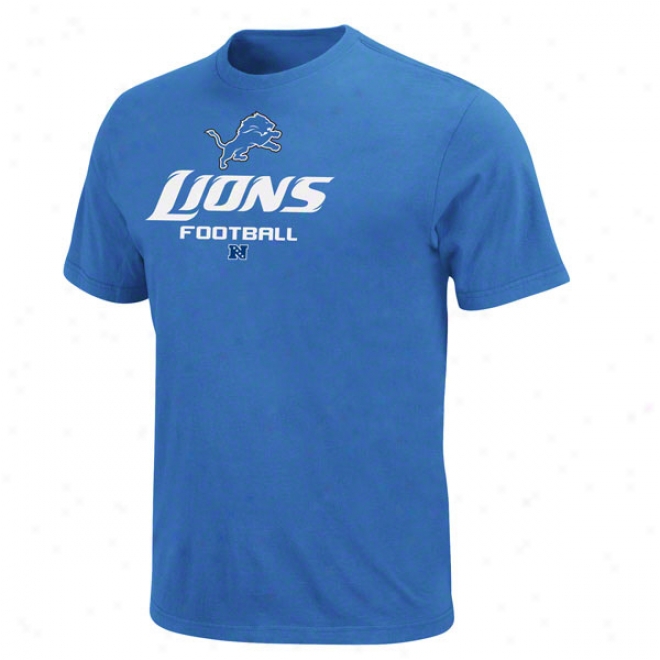 Detroit Lions Blue Dangerous Victory V T-shirt