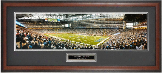 Detroit Lions - Inaugural Game At Ford Field - Framed Unsigned Panoramic Photograph