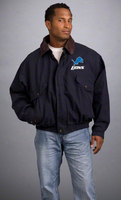 Detroit Lions Jacket: Navy Reebok Navigator Jacket