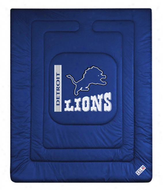 Detroit Lions Locker Room Comforter - Twin Bed