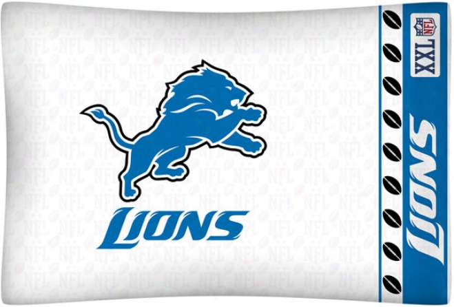 Detroit Lions Micro Fiber Logo Pillow Case