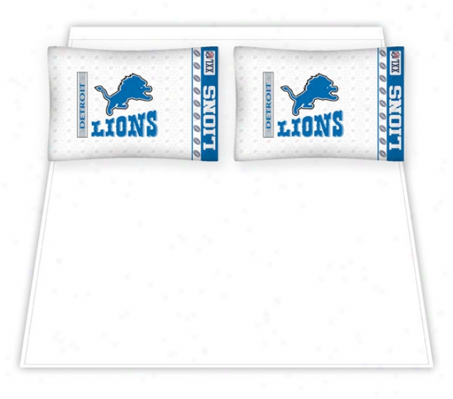 Detroit Lions Micro Fiber Queen Sheet Set